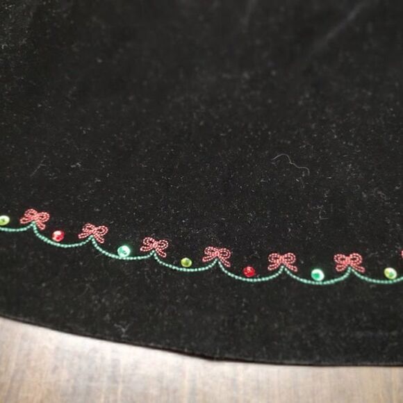 New Sophie Rose Black White Velour  2 Piece Christmas Dress Size Girl's 4 - Picture 2 of 4